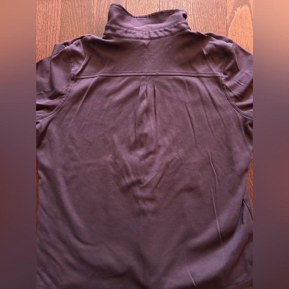 LL BEAN Woman's LS Maroon Button Up Large Shirt - Picture 2 of 6